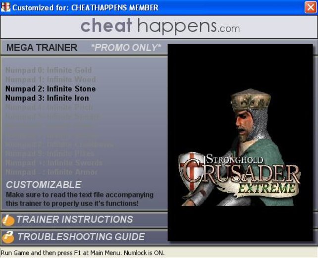 trainer for stronghold crusader hd